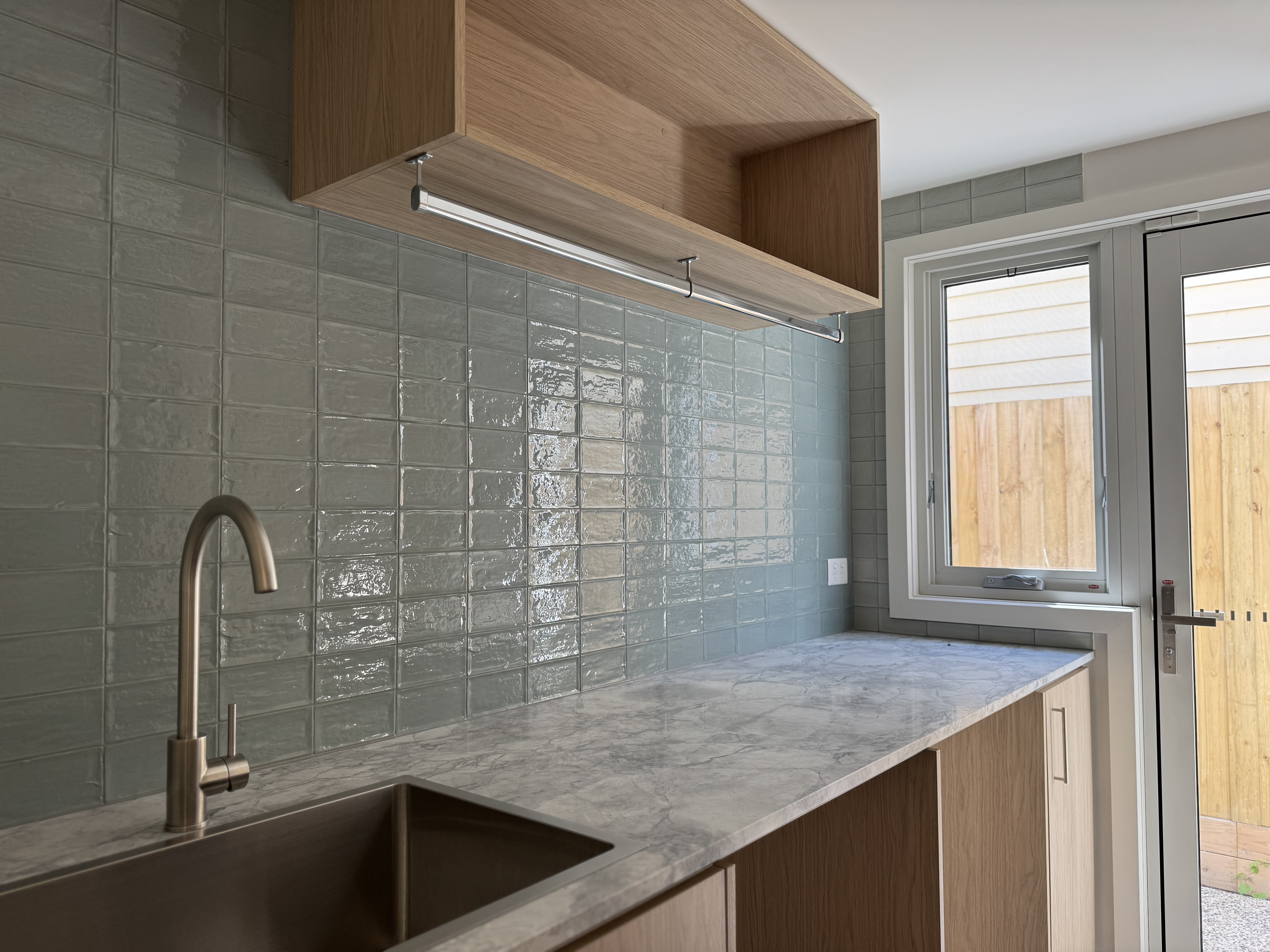Kitchen renovation — handmade tiles and marble